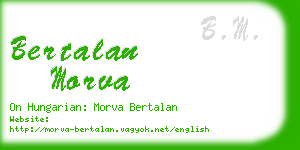 bertalan morva business card